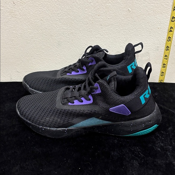 Reebok Black Sneakers with Purple and Teal Accents - Picture 4 of 7